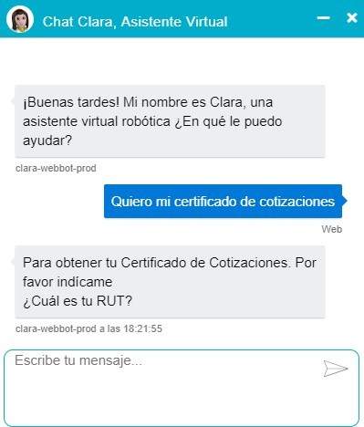 ngresa tu consulta en el Chat.